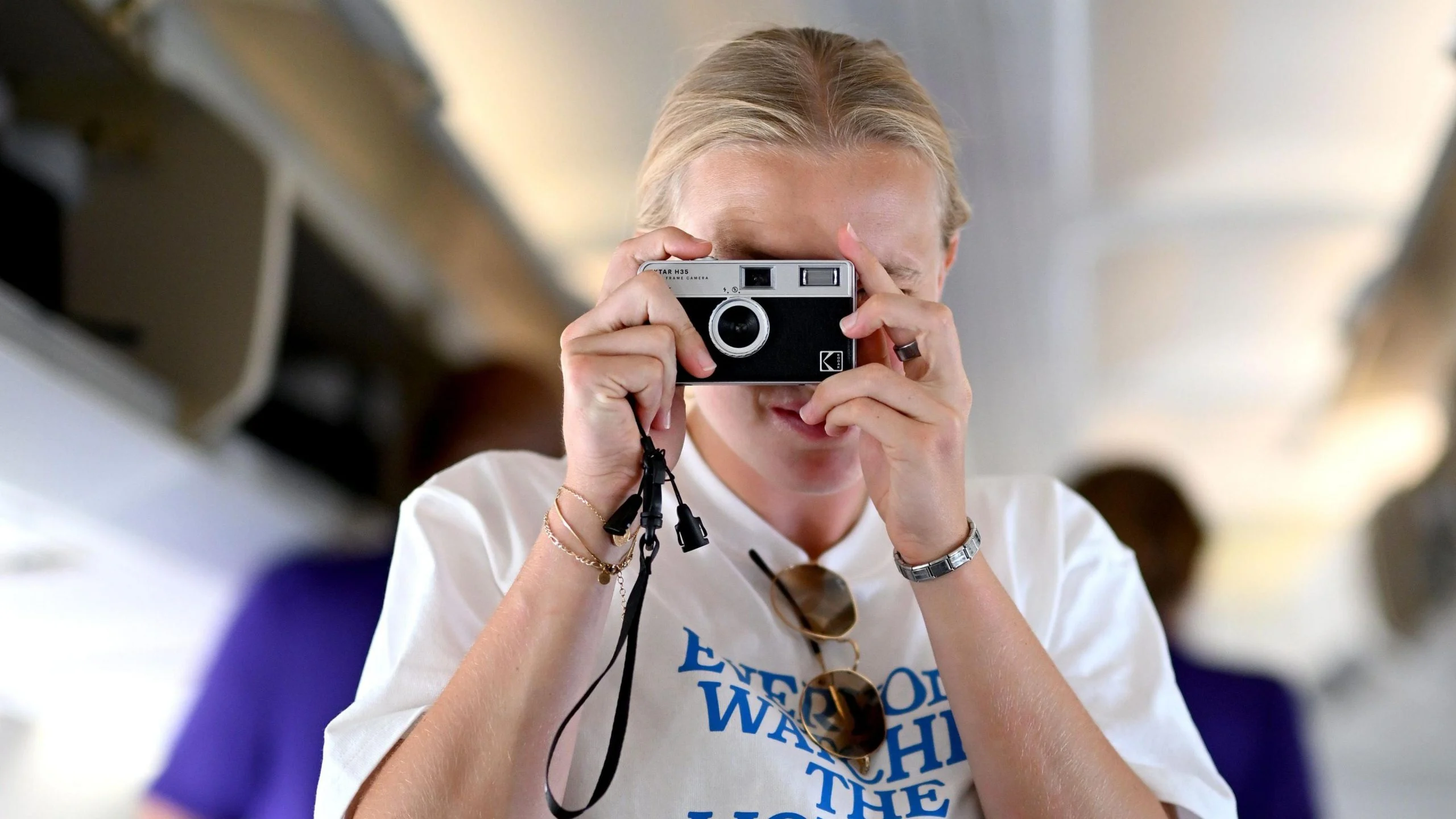 Aggie Beever-Jones takes a photo