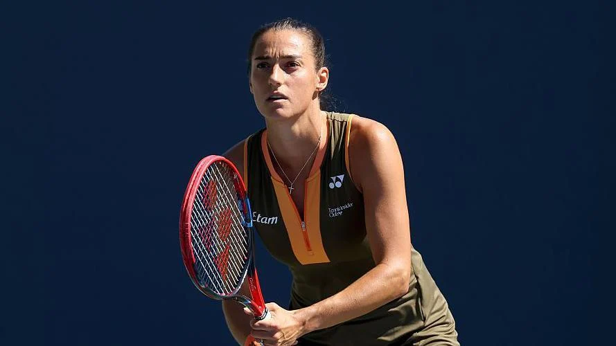 Caroline Garcia playing the last match of her career, a first-round match at the US Open 