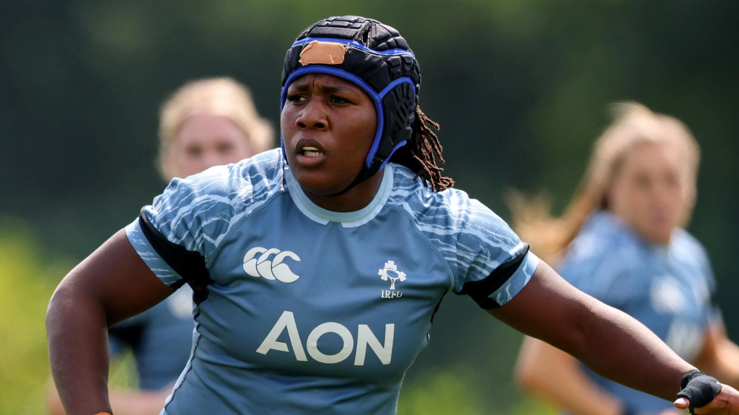 Linda Djougang training with Ireland