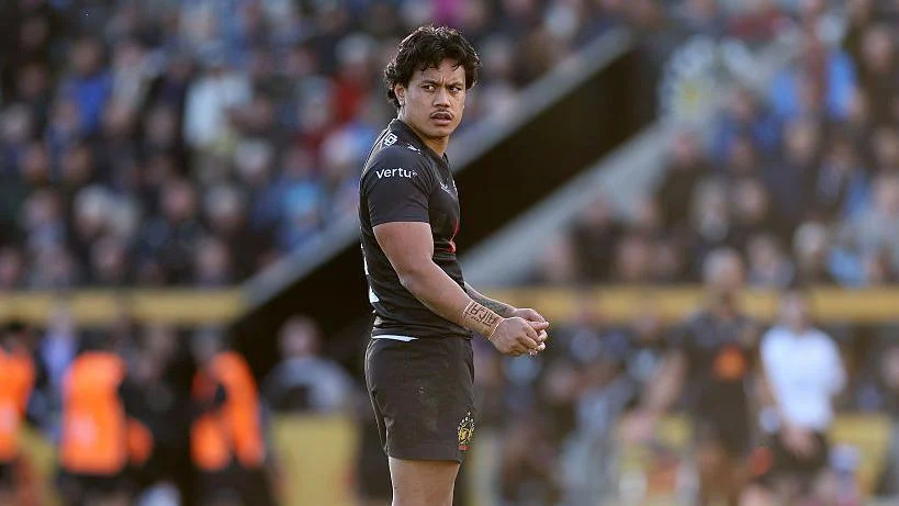 Len Ikitau looks on playing for Exeter Chiefs