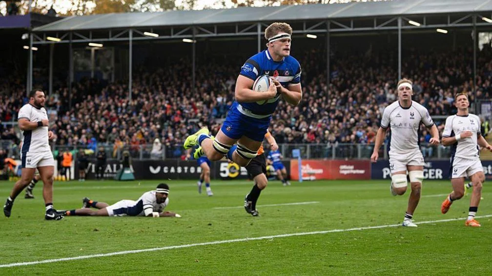 Guy Pepper scoring against Bristol Bears