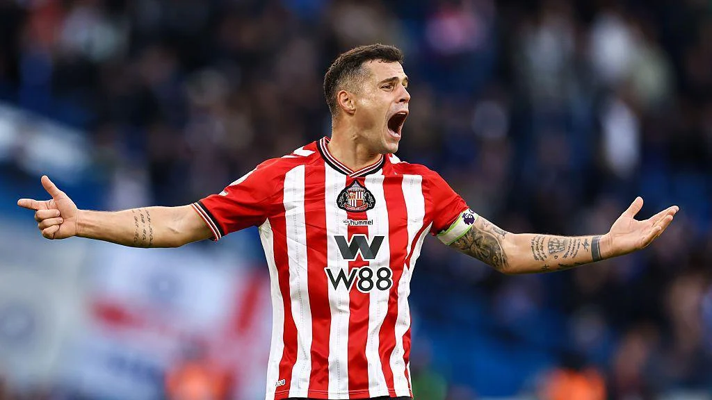 Granit Xhaka in action for Sunderland